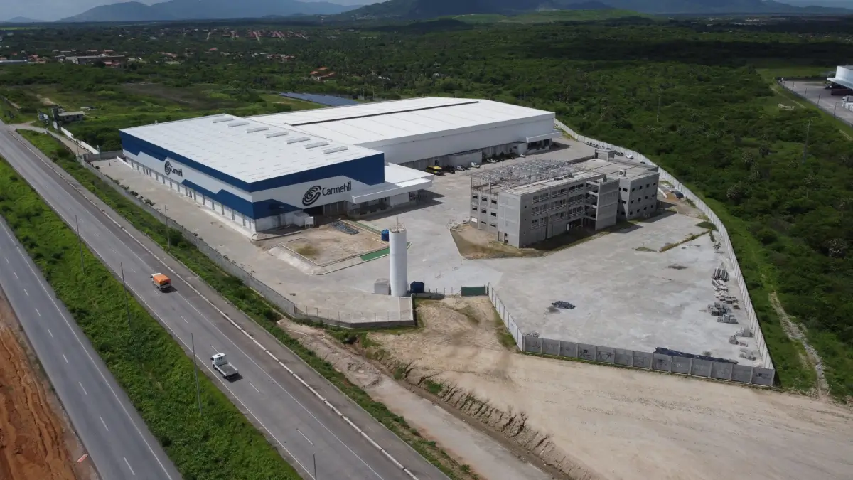 Vista aérea do complexo Carmehil Indústria